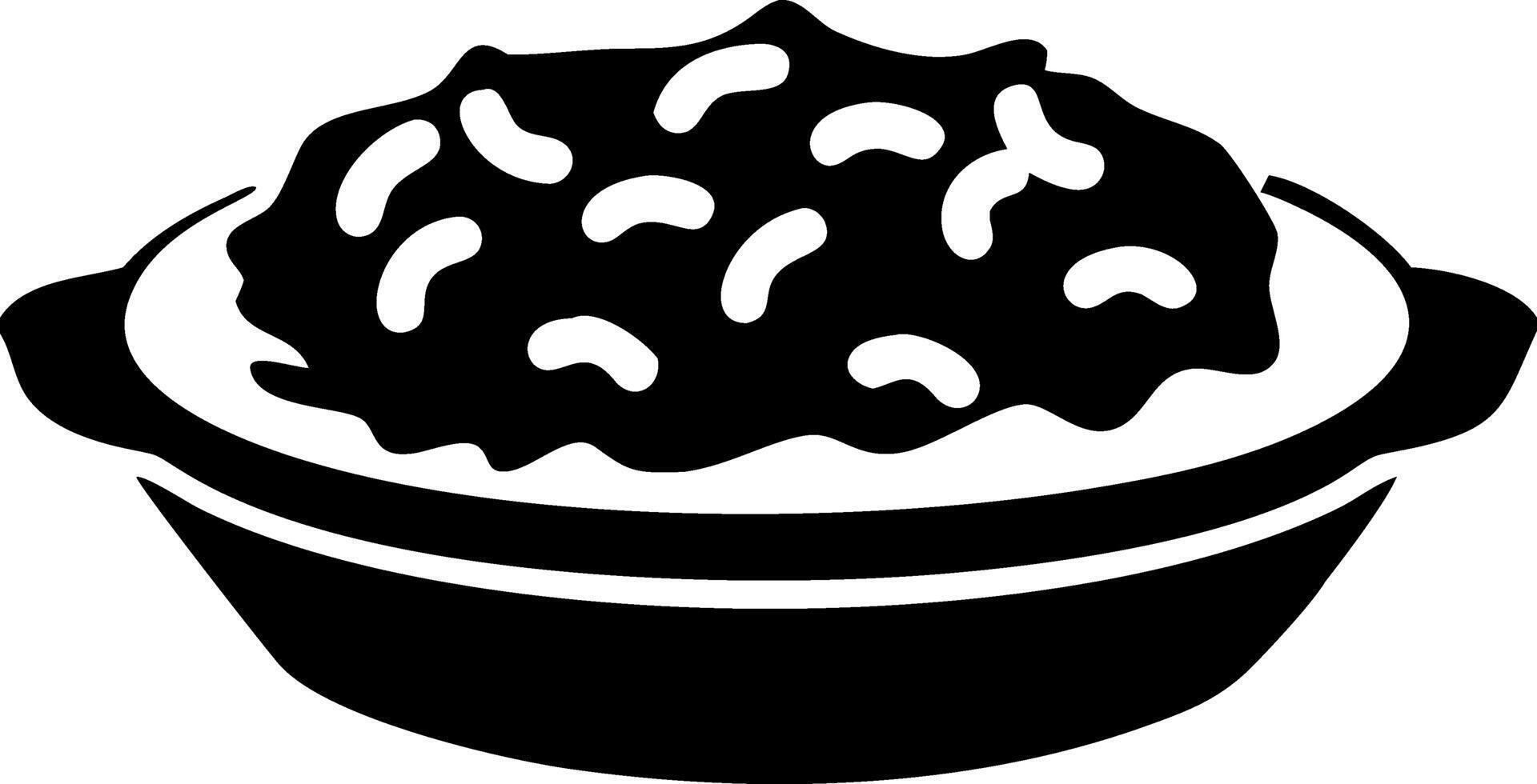 Black and White Beans in Bowl Graphic for Culinary Design and Menu Illustrations vector