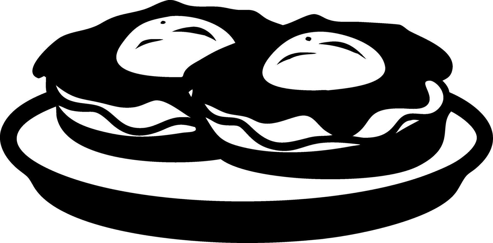 Black and White Illustration of Delicious Chocolate Cookies on Plate for Dessert Designs vector