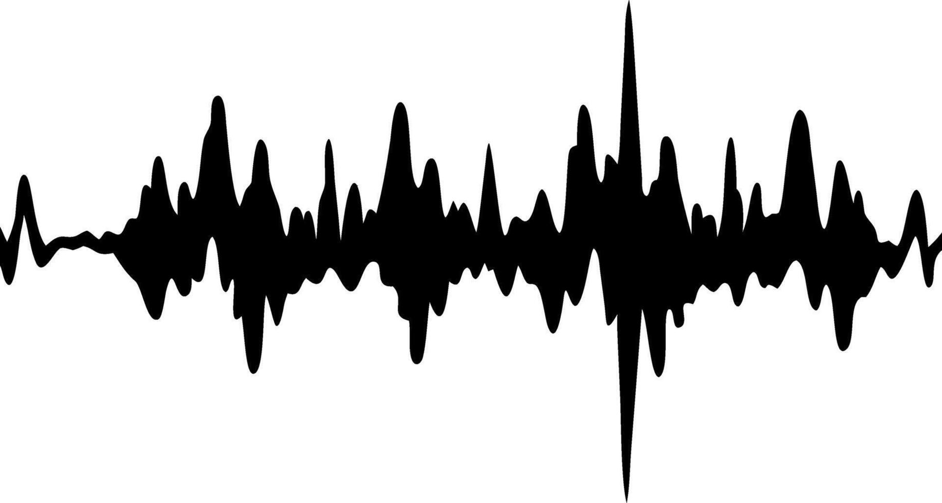 Black Audio Waveform Illustration for Music and Sound Projects vector