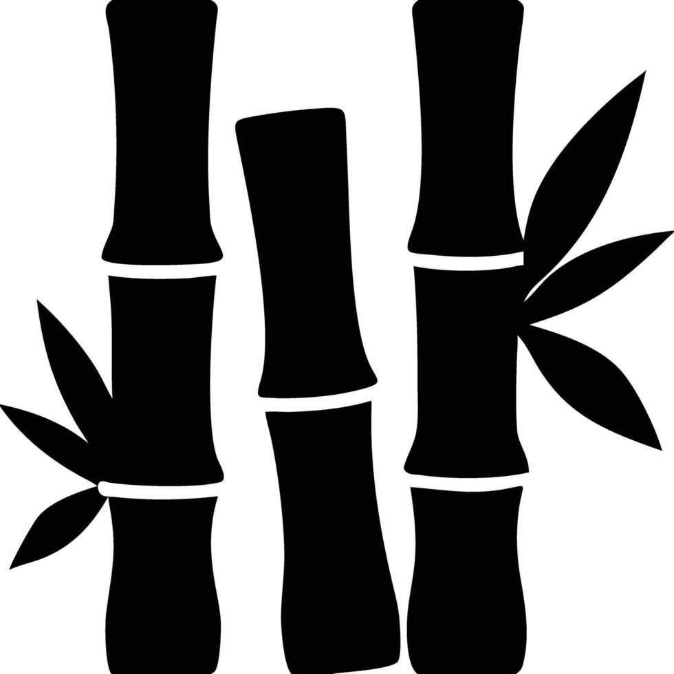 Black Bamboo Silhouette Art for Zen Inspired Design and Decoration vector