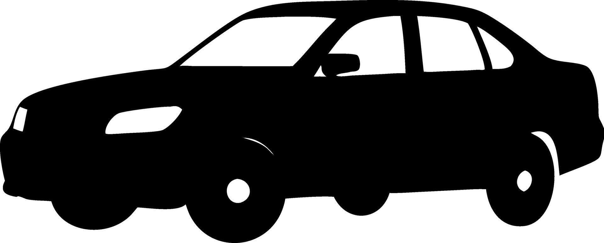 Black Car Silhouette Illustration for Design Projects and Graphic Use vector