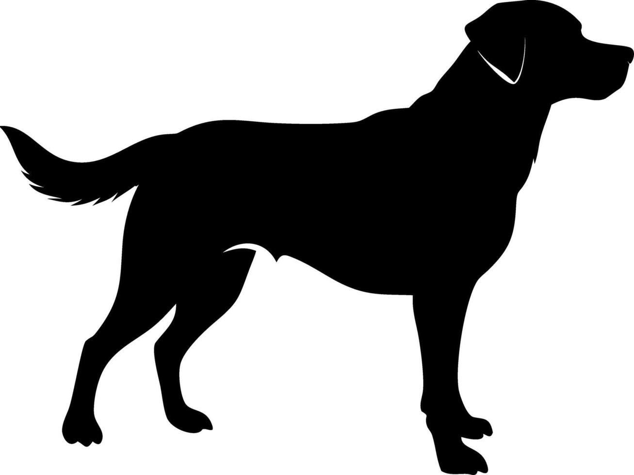 Black Dog Silhouette Design for Pet Themed Projects and Tattoos vector
