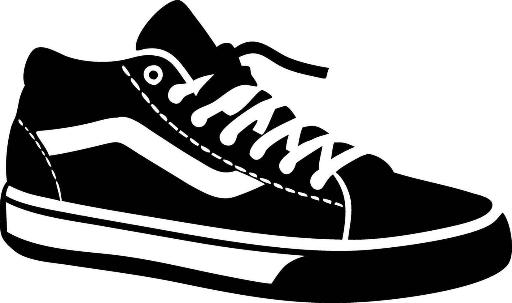 Black High Top Sneaker Silhouette for Design and Fashion Projects vector