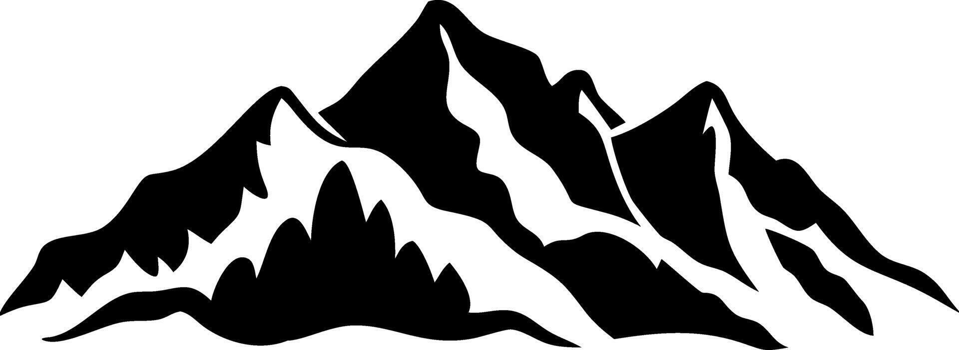 Black Mountain Silhouette for Outdoor Themes and Nature Illustrations vector
