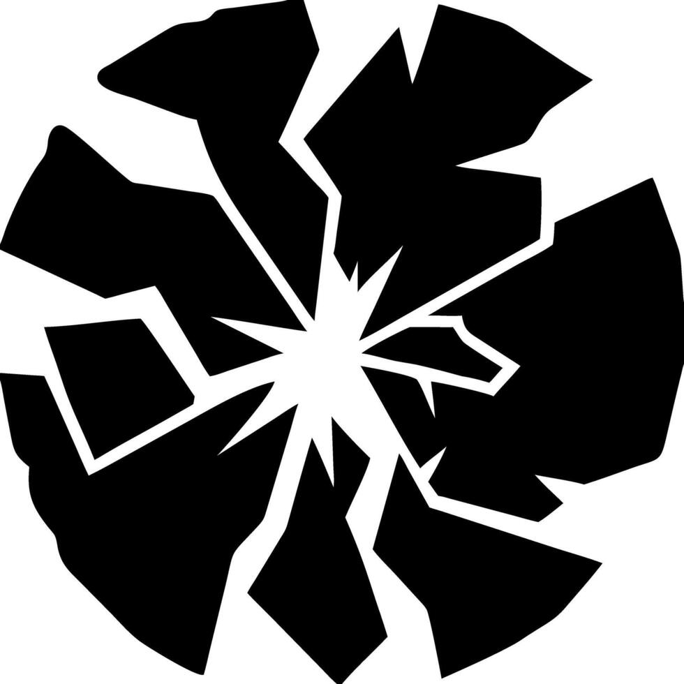 Black Shattered Glass Design for Creative Projects and Illustrations vector