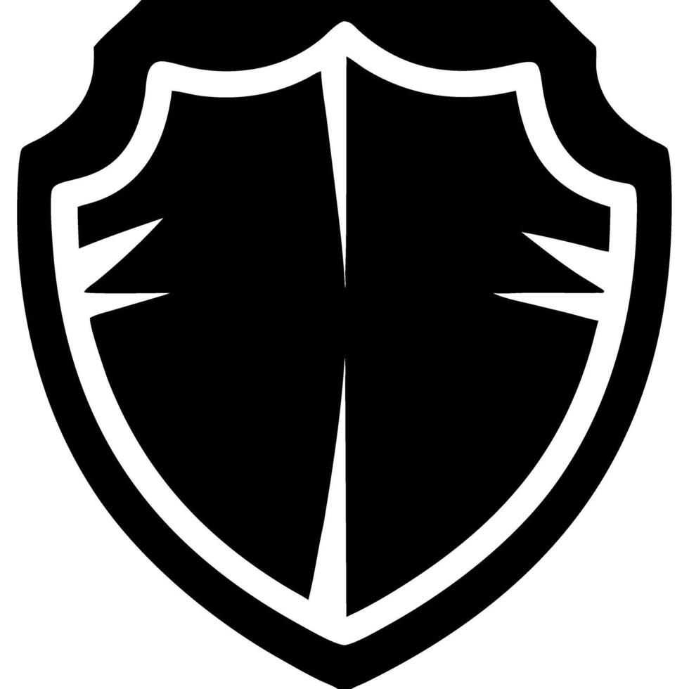 Black Shield Emblem for Security and Protection Branding Designs vector
