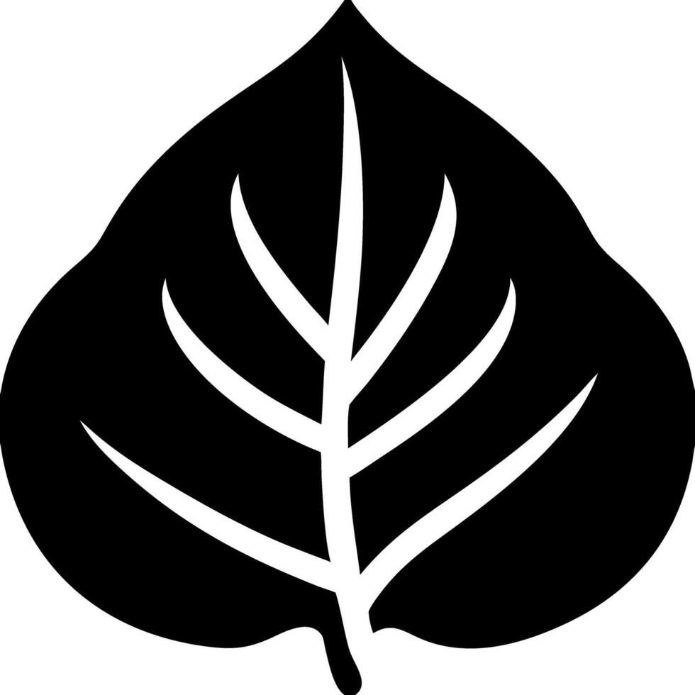 Black Silhouette Leaf Design for Tattoo and Decoration Art Projects vector