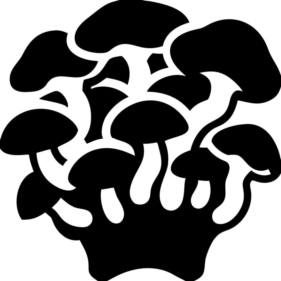 Black Silhouette of Wild Mushrooms for Design and Illustration Projects vector