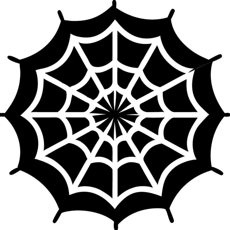 Black Spider Web Design for Halloween Crafts Decorations and Tattoos vector