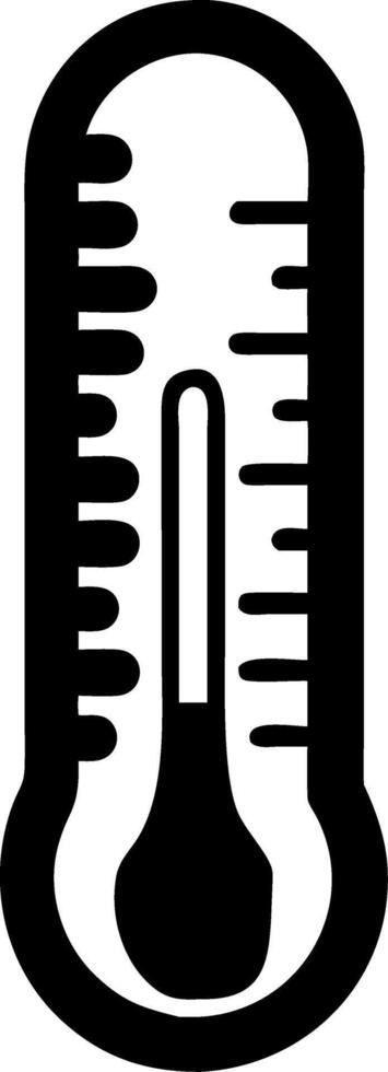 Black Thermometer for Temperature Measurement and Weather Applications Art vector