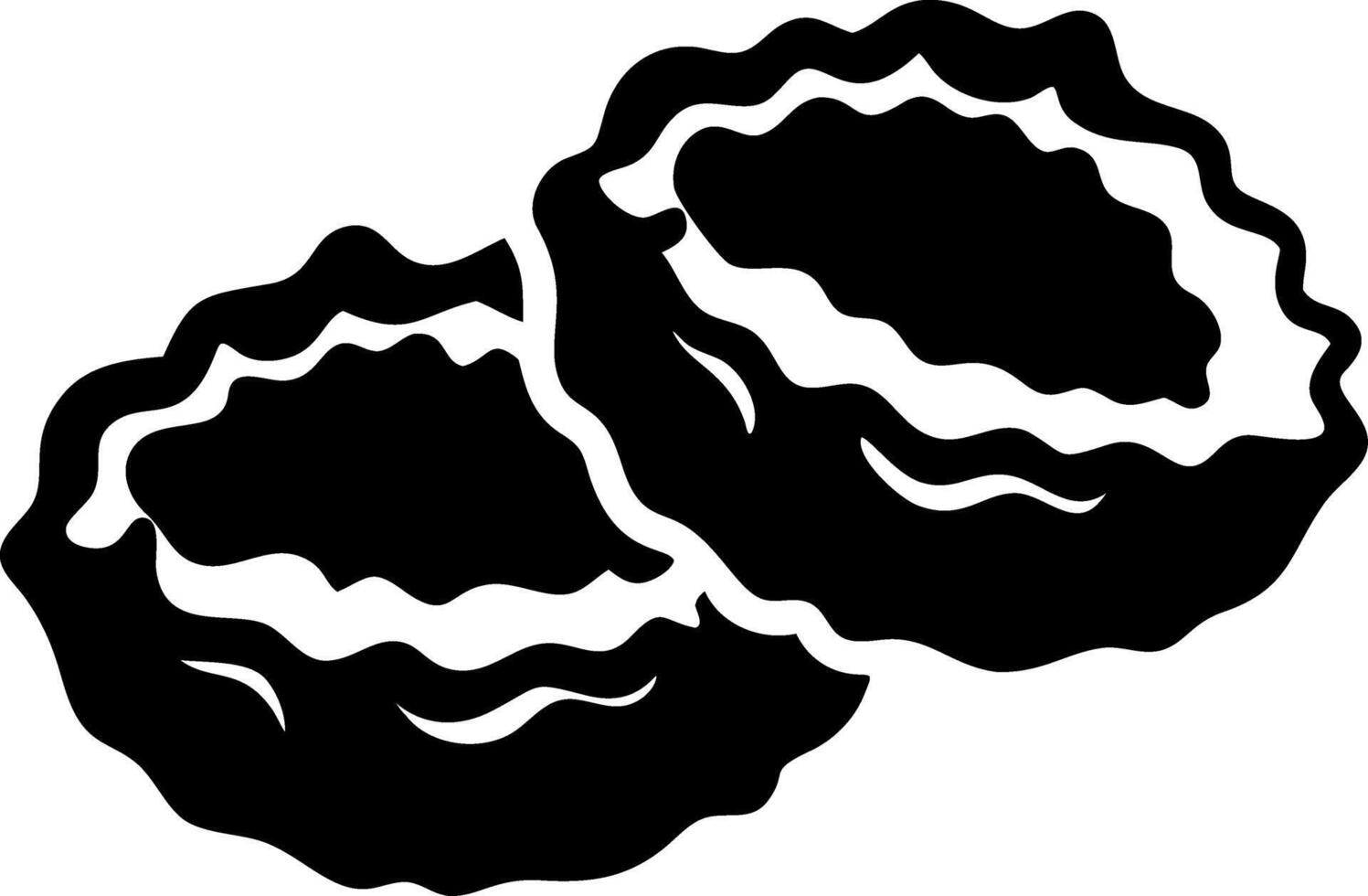 Black Walnut Shell Silhouette Graphic for Food Art and Design Projects vector