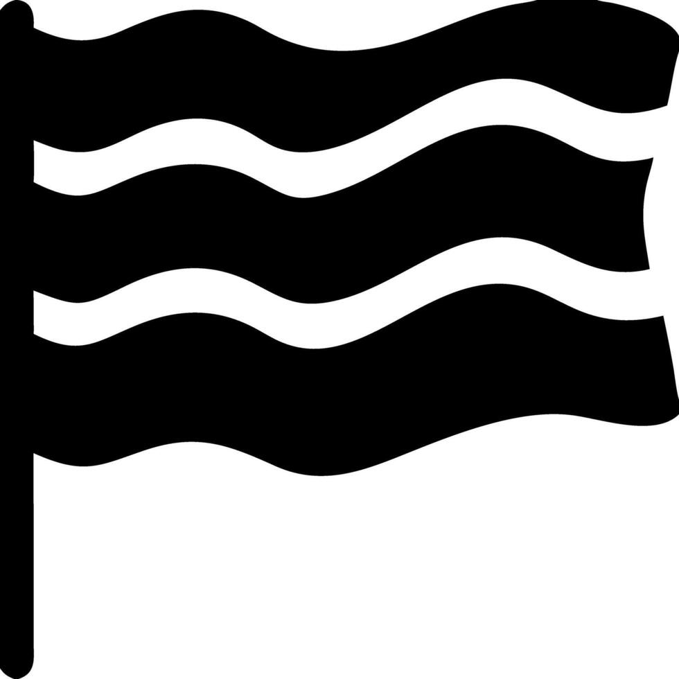 Black Waving Flag Silhouette for Graphic Design and Crafts vector