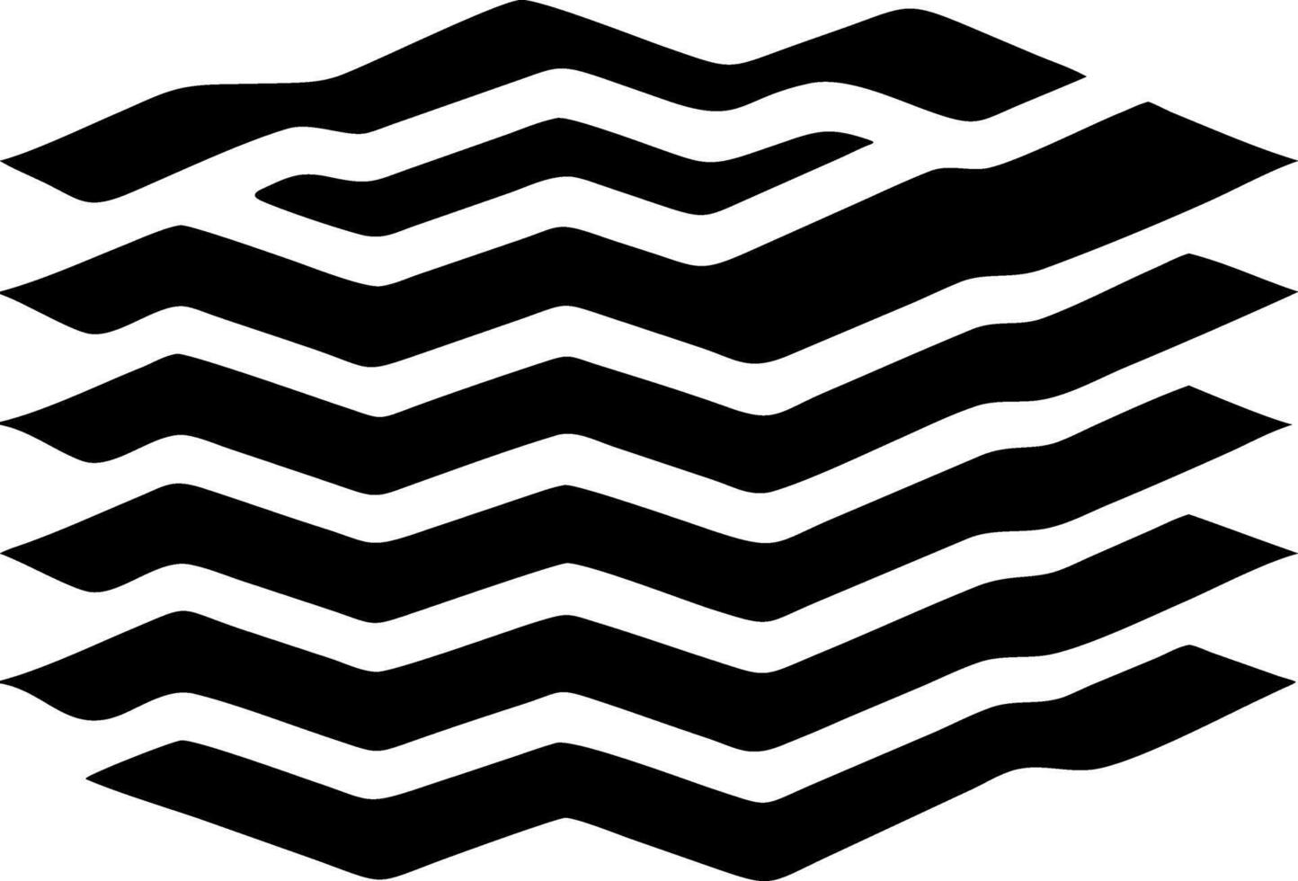 Black Wavy Line Pattern Minimalist Design for Modern Art and Branding Projects vector