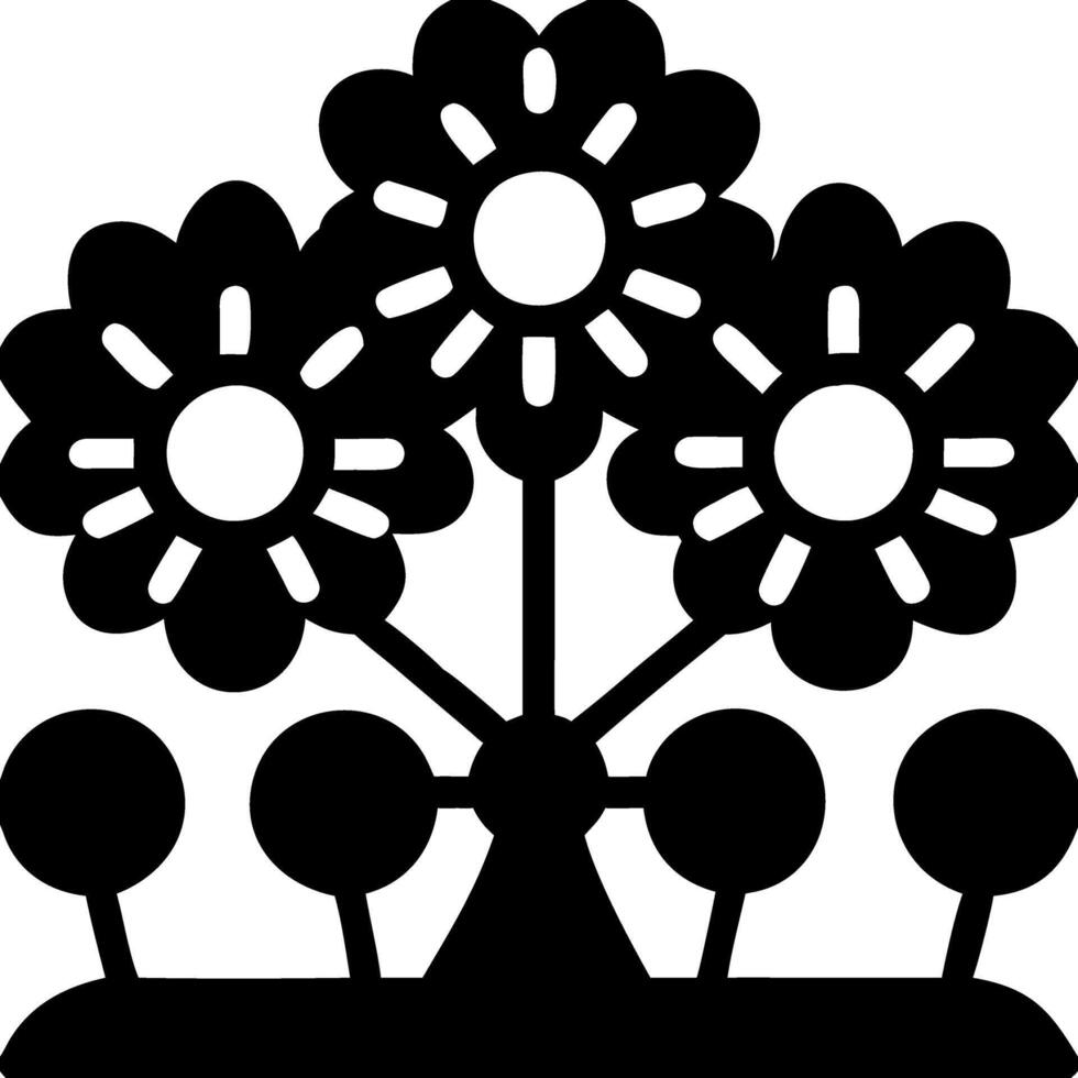 Bold Floral Silhouette Art for Decorative Design and Craft Projects vector