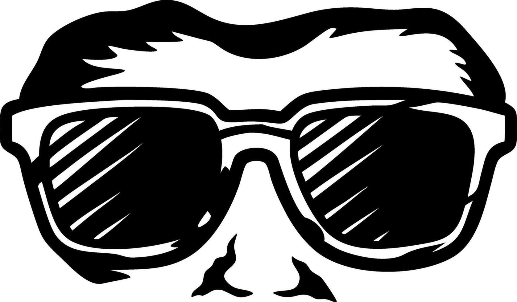 Bold Sunglasses Man Face Art for Cool Graphic Design and Fashion Projects vector