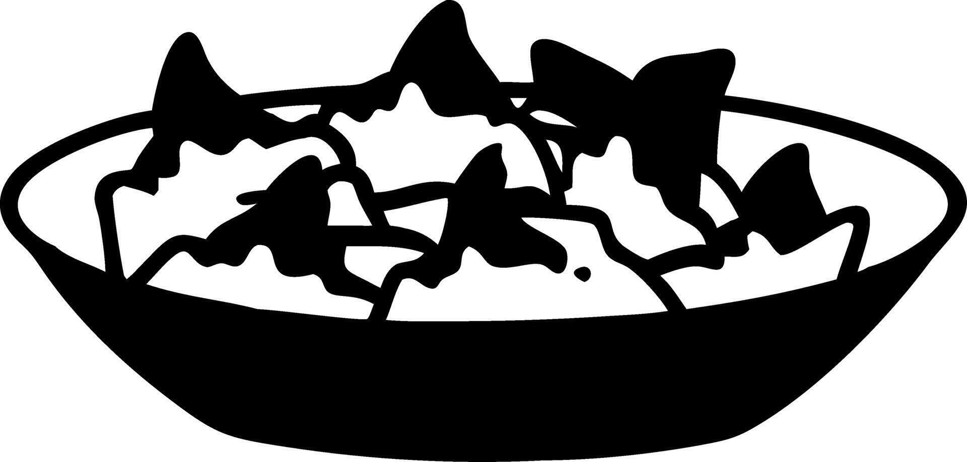 Bowl of Nachos Illustration for Food Menu and Recipe Design vector