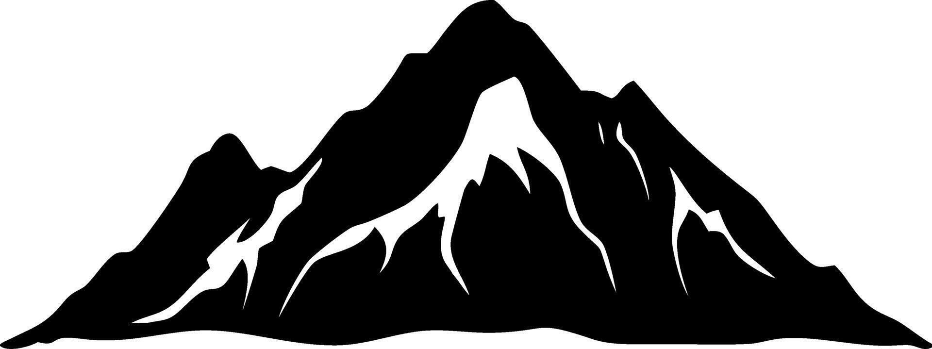 Bold Mountain Silhouette for Outdoor and Adventure Design vector