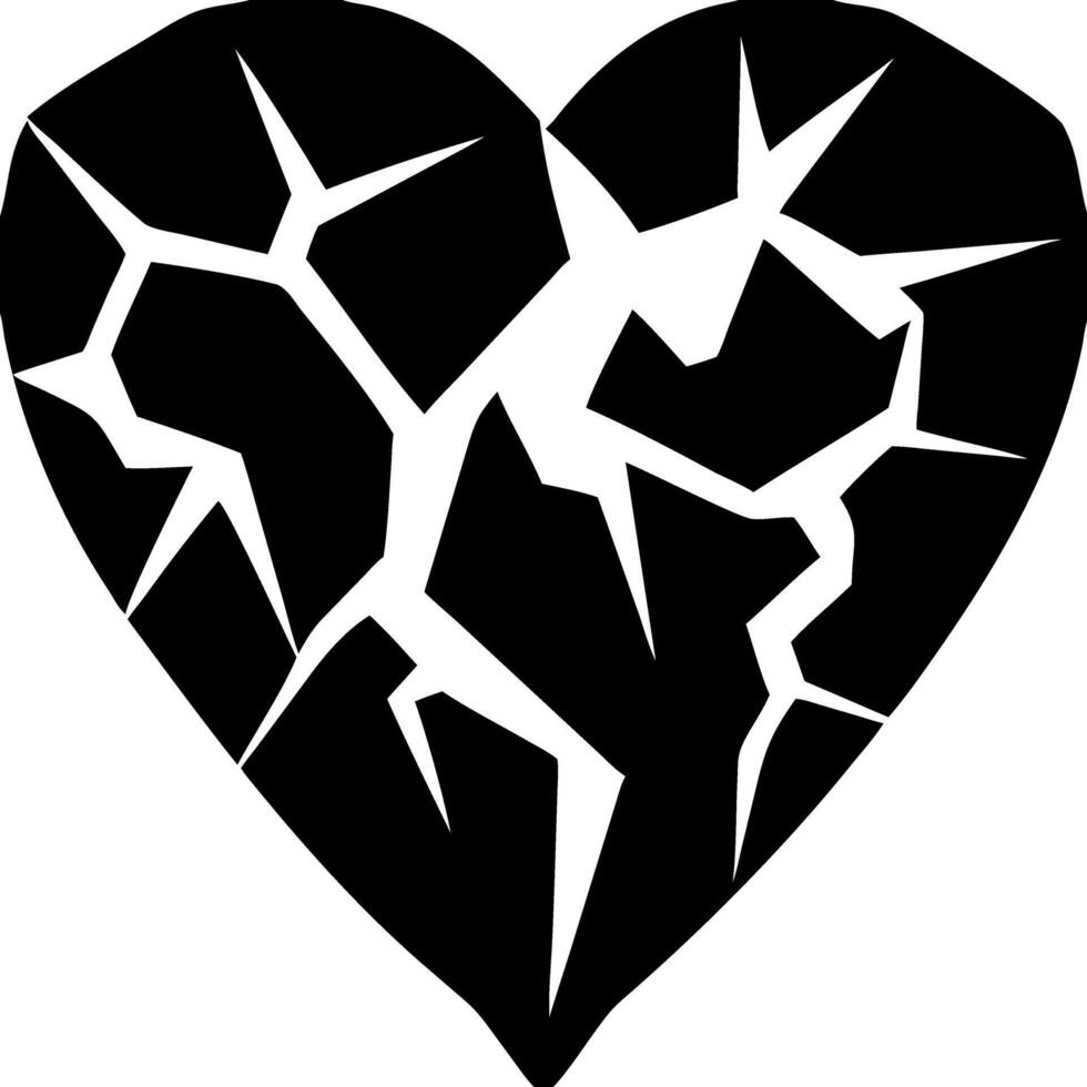 Broken Heart Symbol Illustration for Emotional Design Projects vector