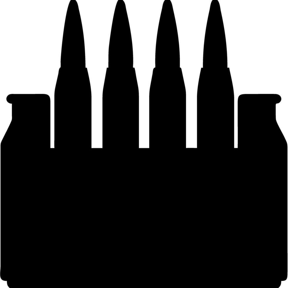 Bullet Cartridges Silhouette for Military and Hunting Illustrations vector