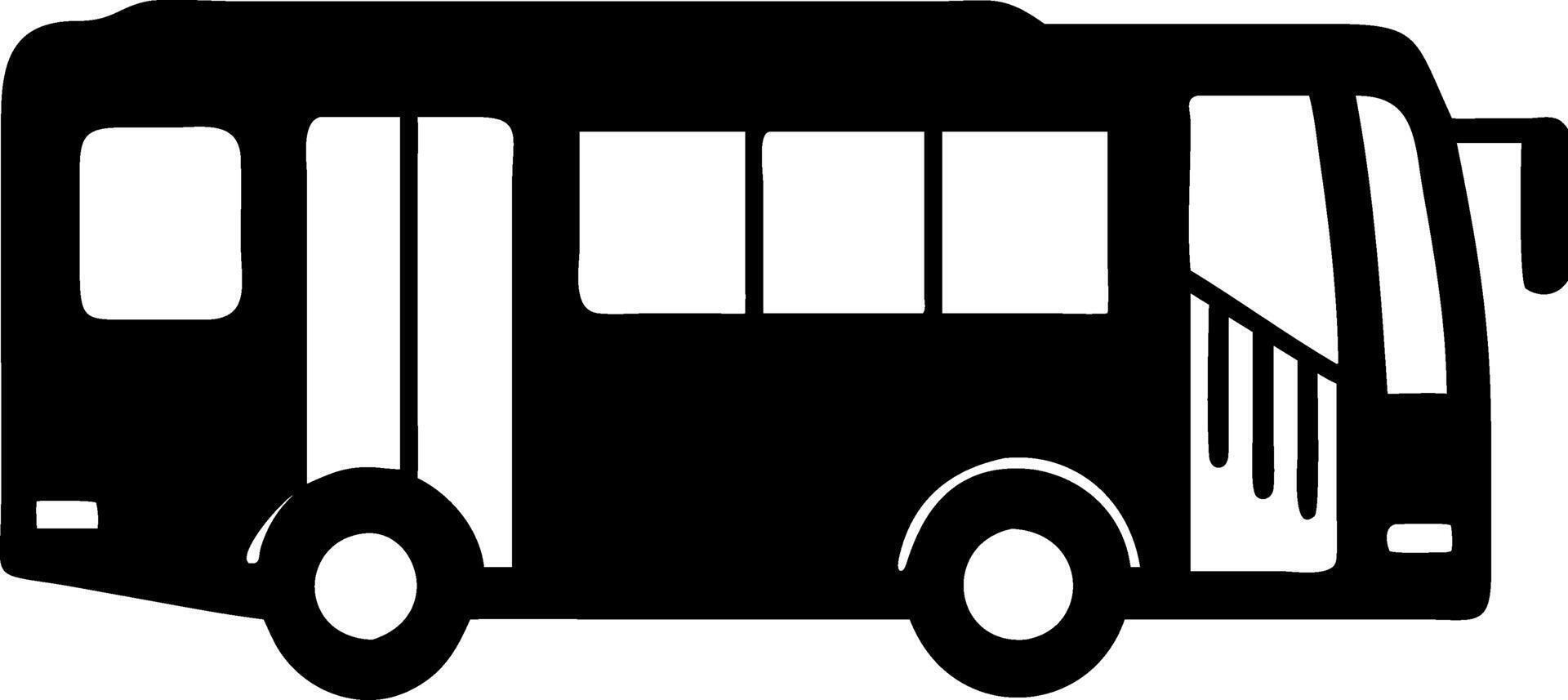 Bus Silhouette Illustration for Transport Design Projects and Educational Materials vector