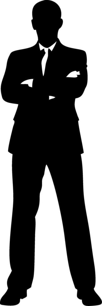 Business Professional Silhouette Suit Confidence Illustration vector