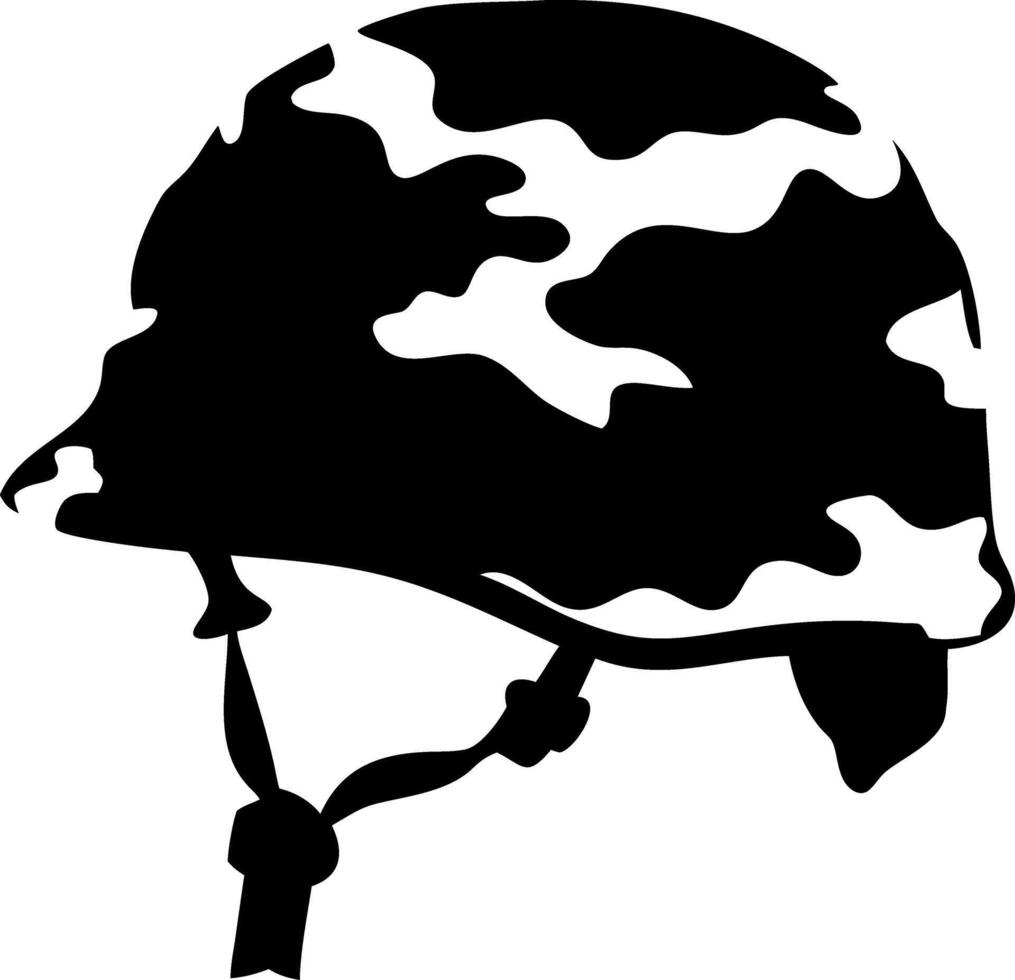 Camouflage Military Helmet Illustration for Design Projects and Decor vector