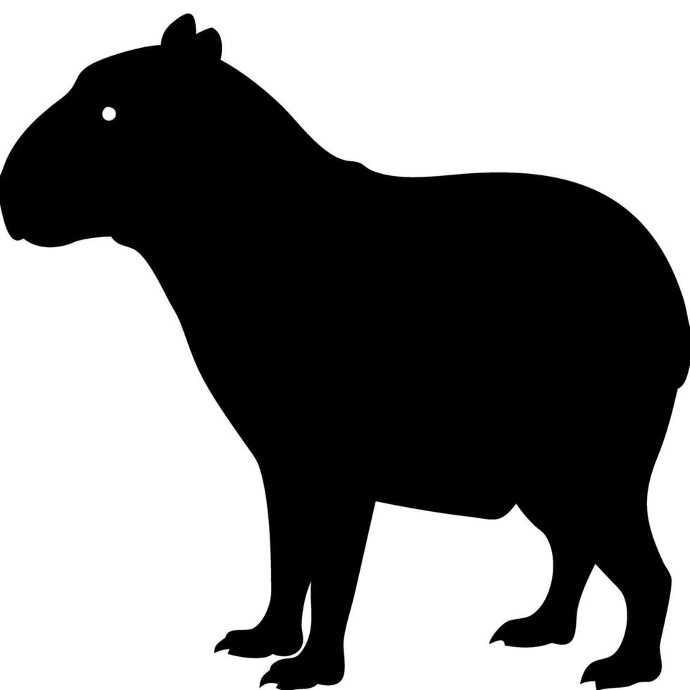 Capybara Silhouette Illustration for Design and Decoration Projects vector