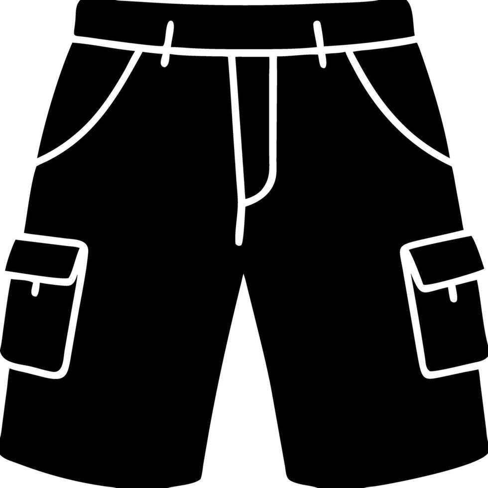 Cargo Shorts Illustration for Fashion Design and Apparel Branding vector