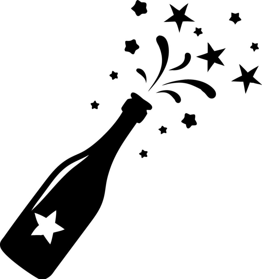 Champagne Bottle Popping Celebration for Party Invitation and Festive Design vector