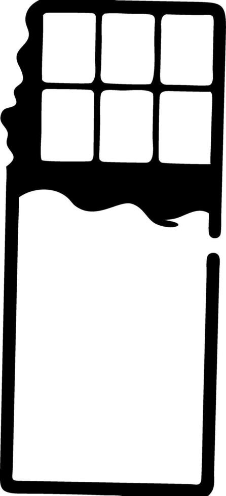 Chocolate Bar Silhouette Perfect for Logos and Branding Designs vector