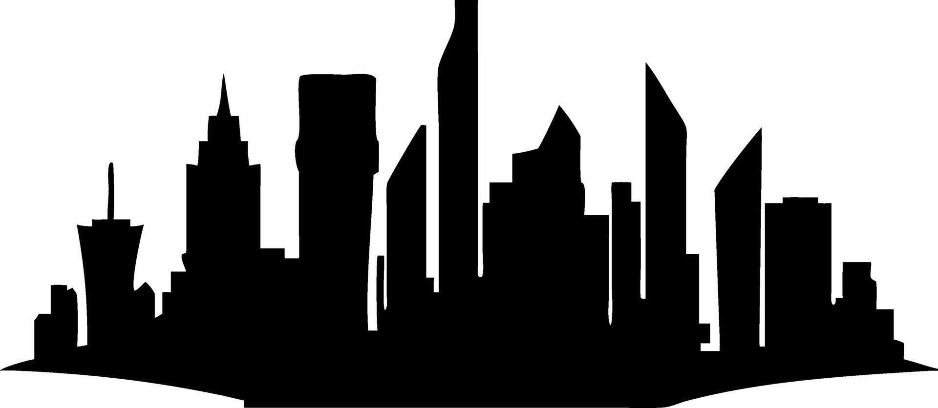 City Skyline Silhouette Urban Landscape for Posters and Designs vector