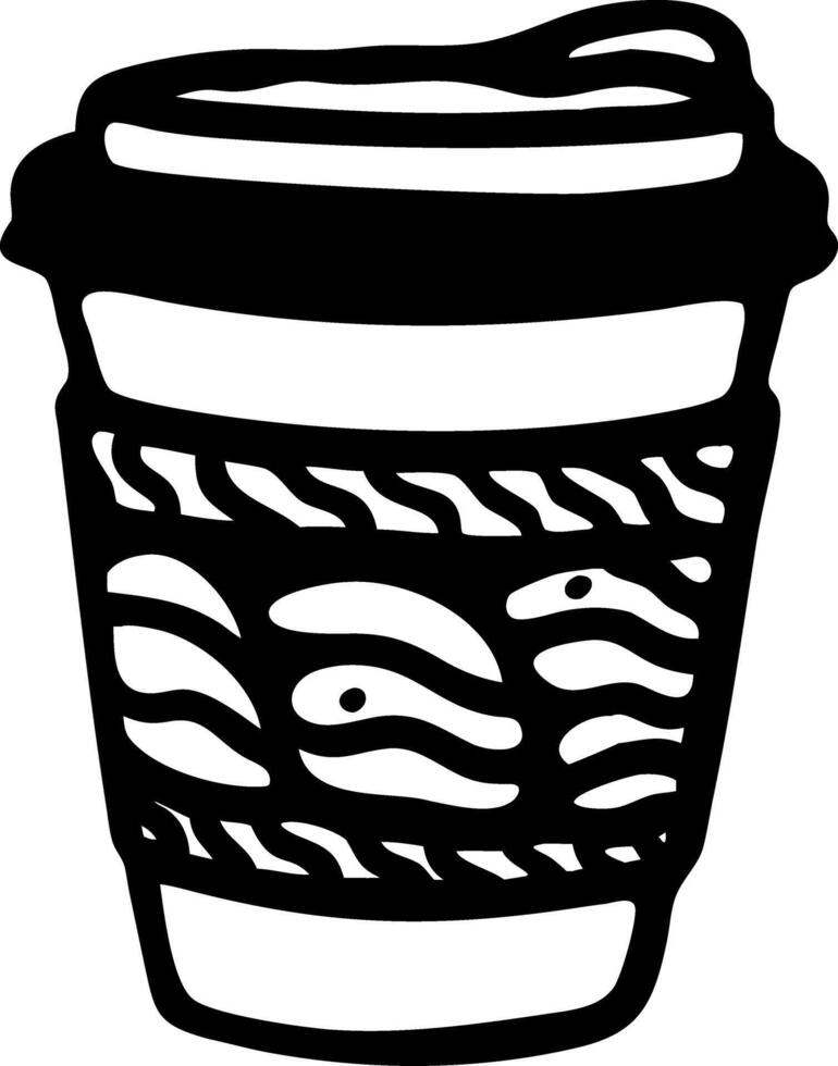 Coffee Cup Art for Cafe Branding and Design vector