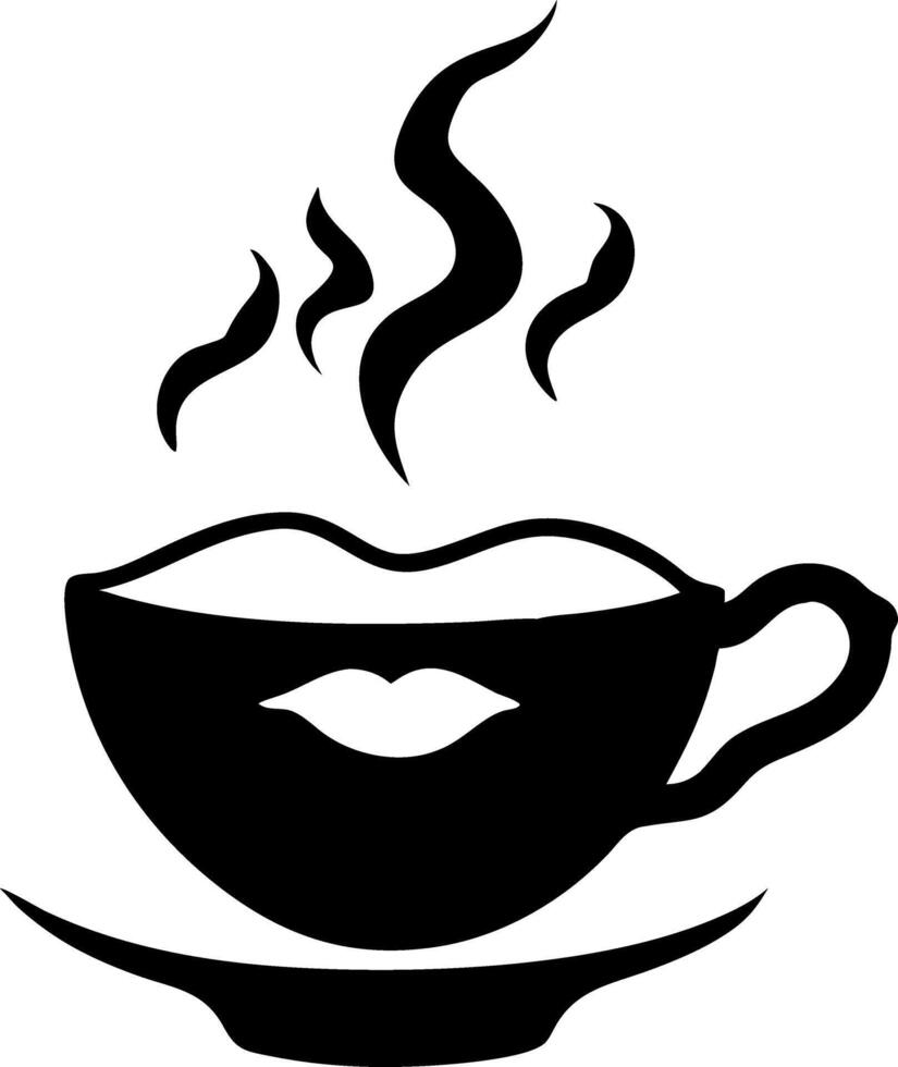 Coffee Cup with Rising Steam for Cafe Decor or Branding Designs vector