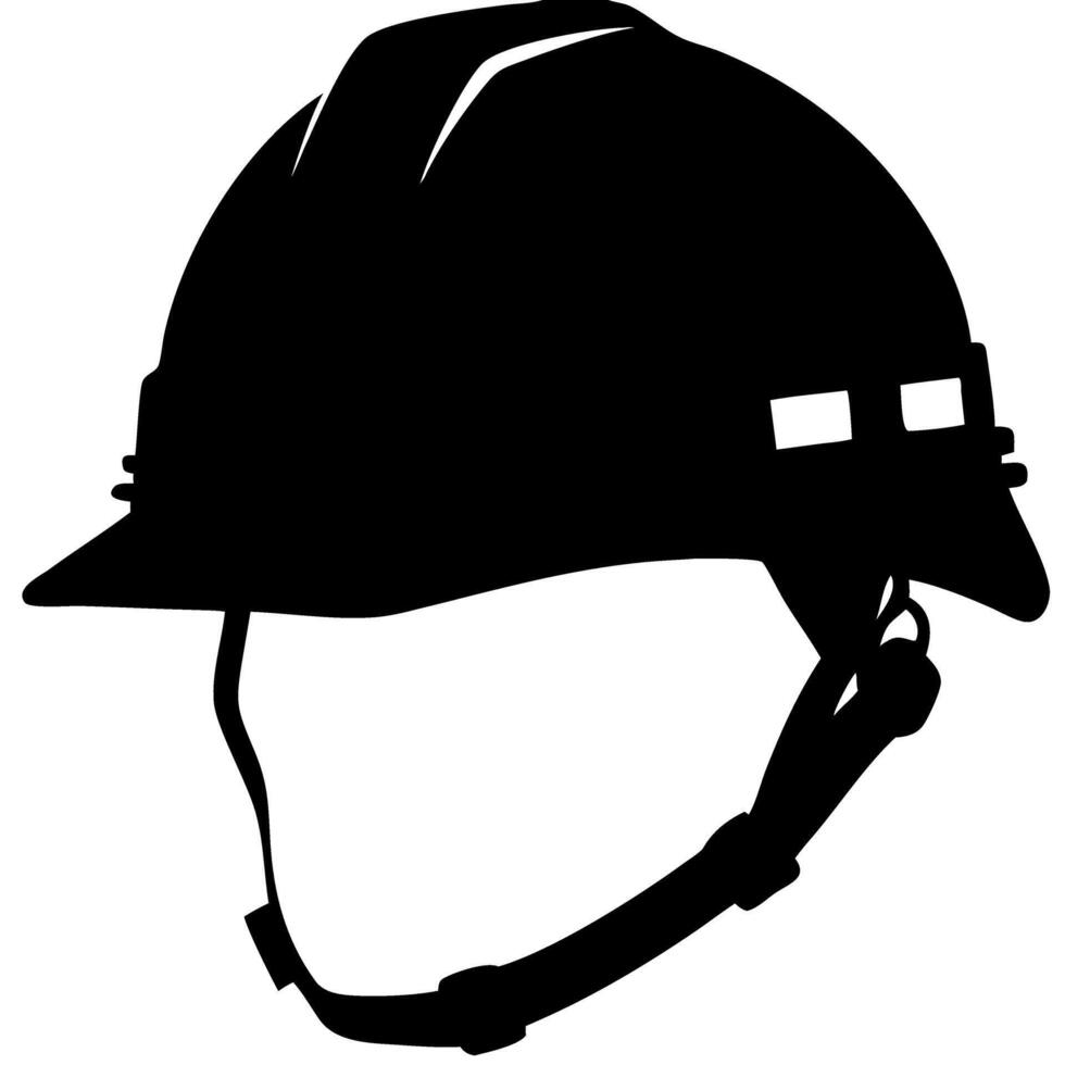 Construction Safety Helmet Silhouette for Industrial Design and Infographic Use vector