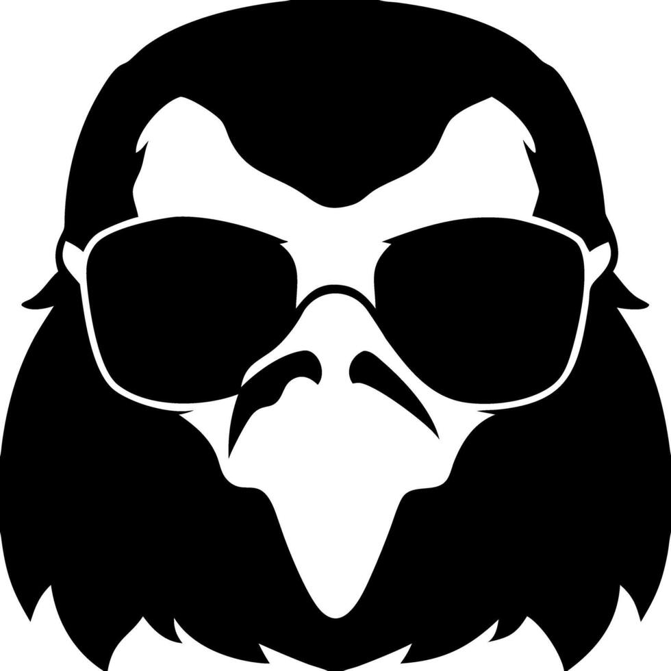 Cool Eagle Head in Sunglasses Art for Graphic Design and Decor vector