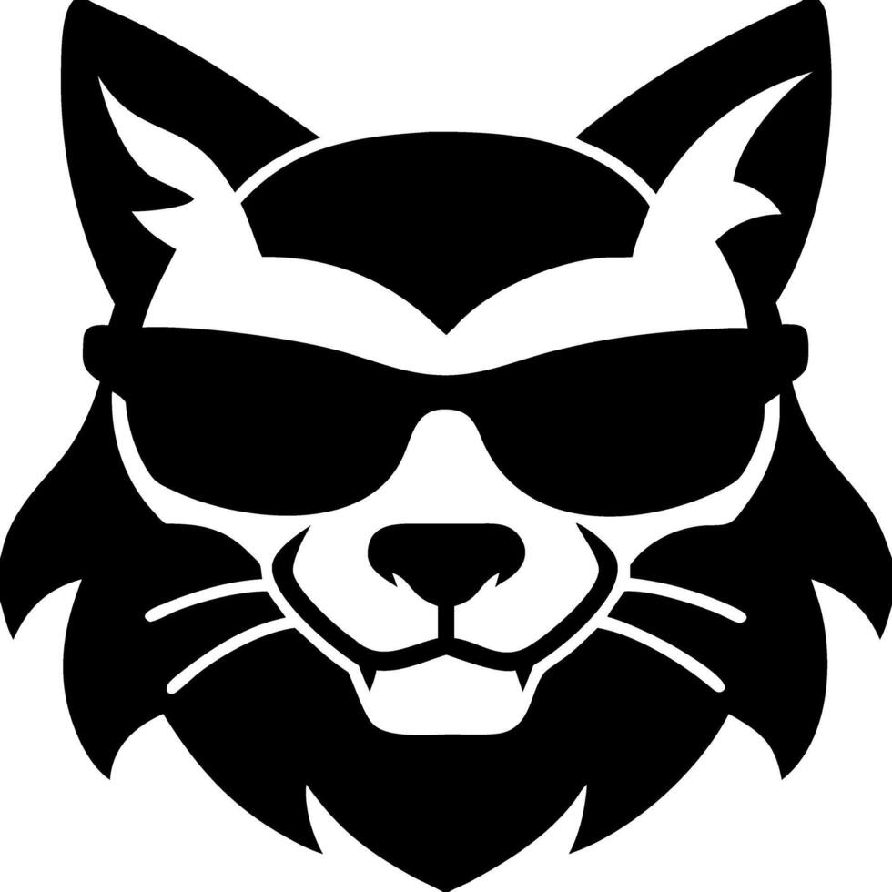 Cool Cat Illustration with Sunglasses for Tattoo and T-Shirt Design vector