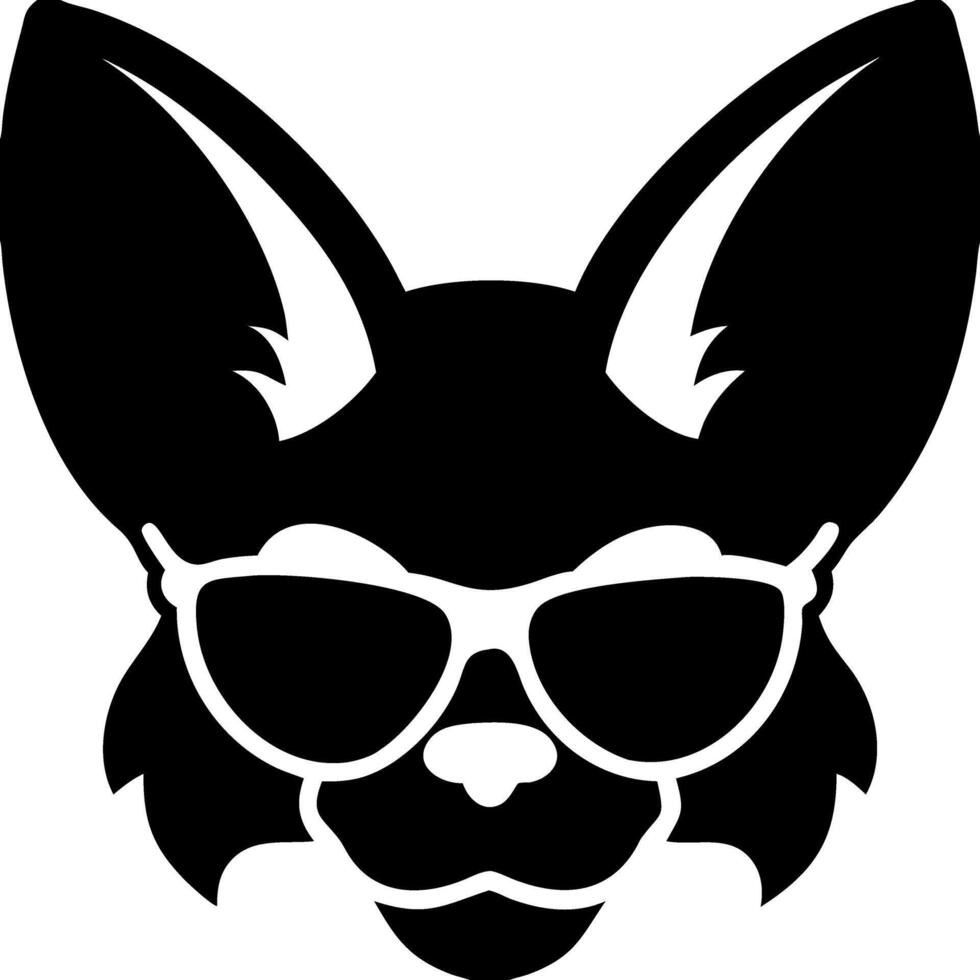 Cool Cat Silhouette Wearing Sunglasses for Graphic Design and Apparel vector