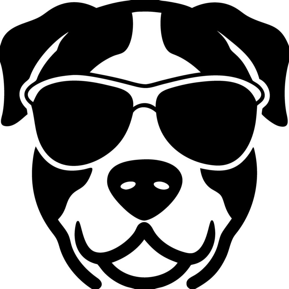 Cool Dog Face in Sunglasses for Graphic Design and Stickers vector
