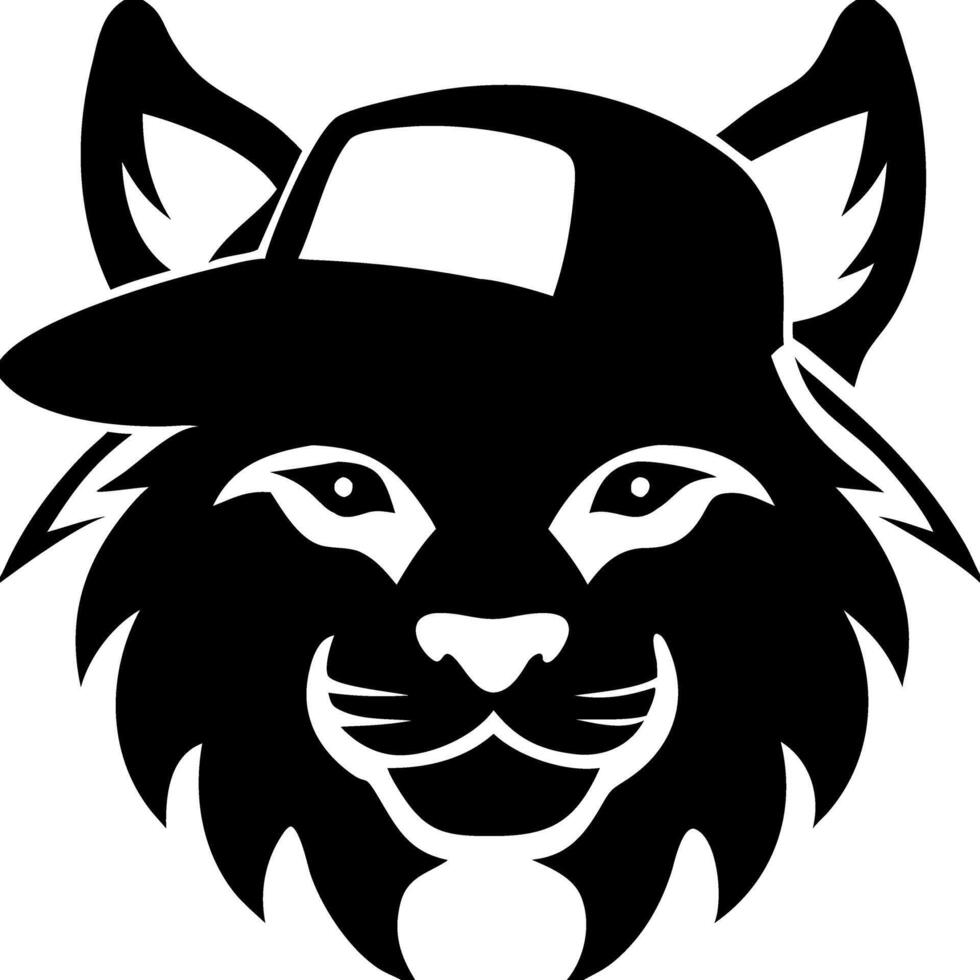 Cool Lynx with Cap Perfect for Tattoos and Streetwear Designs vector