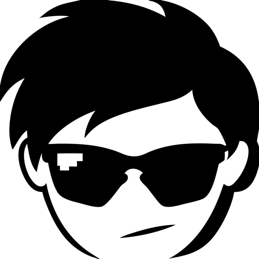 Cool Sunglasses Silhouette Illustration for Tattoos and Design Projects vector