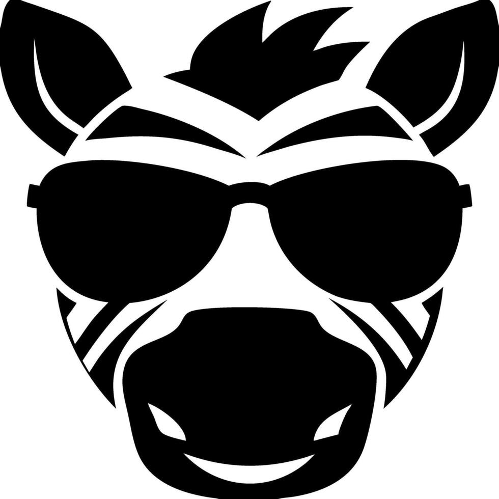 Cool Zebra Wearing Sunglasses Illustration for Creative Design vector