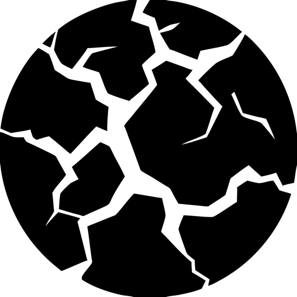 Cracked Earth Globe Symbolizing Environmental Issues for Design and Education vector