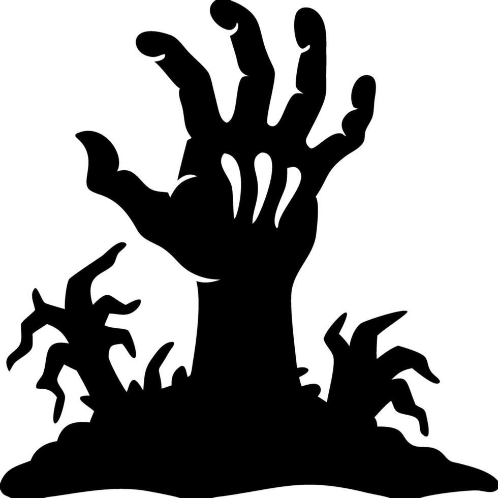 Creepy Zombie Hand Art for Halloween Decorations and Designs vector