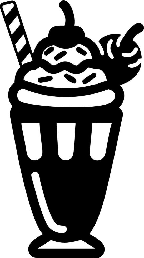 Delicious Ice Cream Sundae for Dessert Menu or Cafe Decor vector