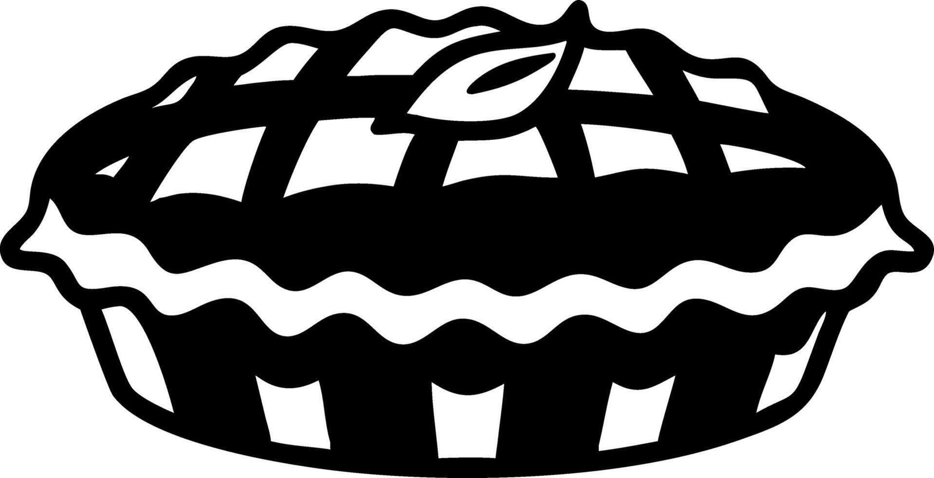 Delicious Pie Silhouette for Food Art and Graphic Design Projects vector