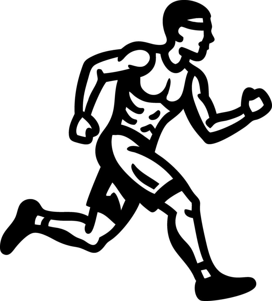 Dynamic Illustration of Athlete Running for Sports Concepts vector