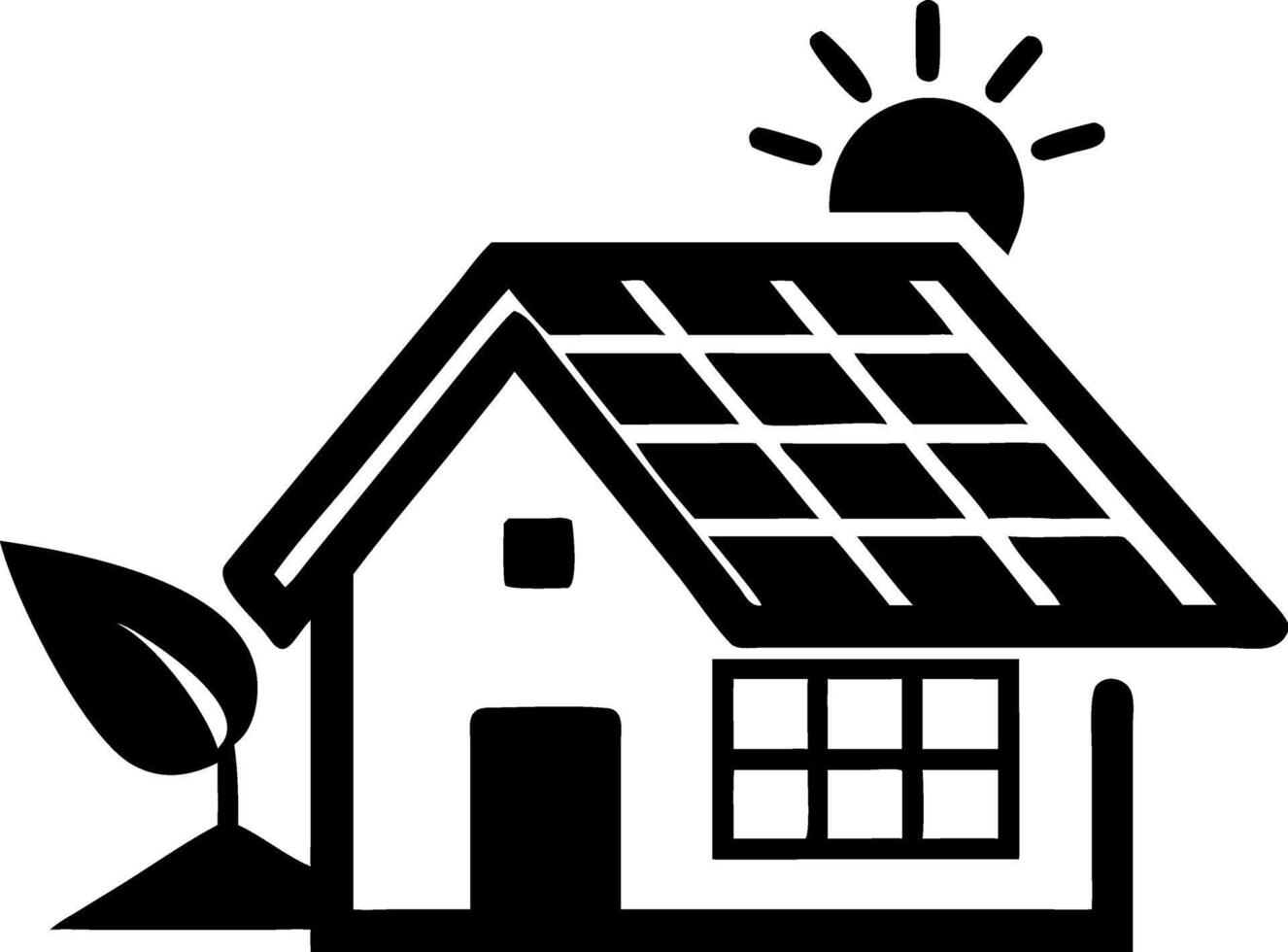 Eco Friendly Home With Solar Panels Illustration for Renewable Energy Projects vector