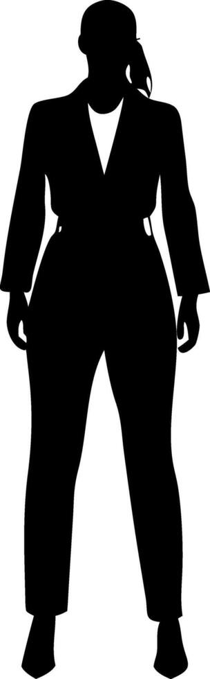 Elegant Business Woman Silhouette for Fashion Design and Art Projects vector