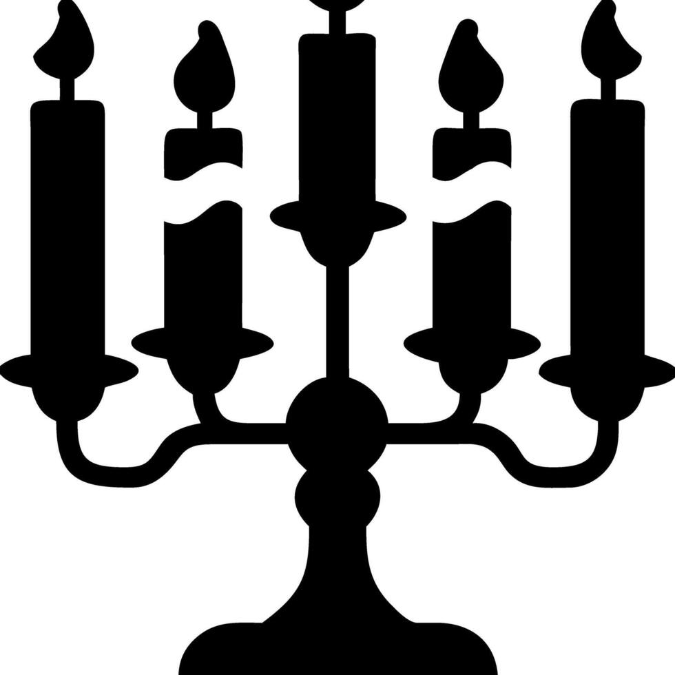 Elegant Candelabra Silhouette Art for Home Decor and Design Inspiration vector
