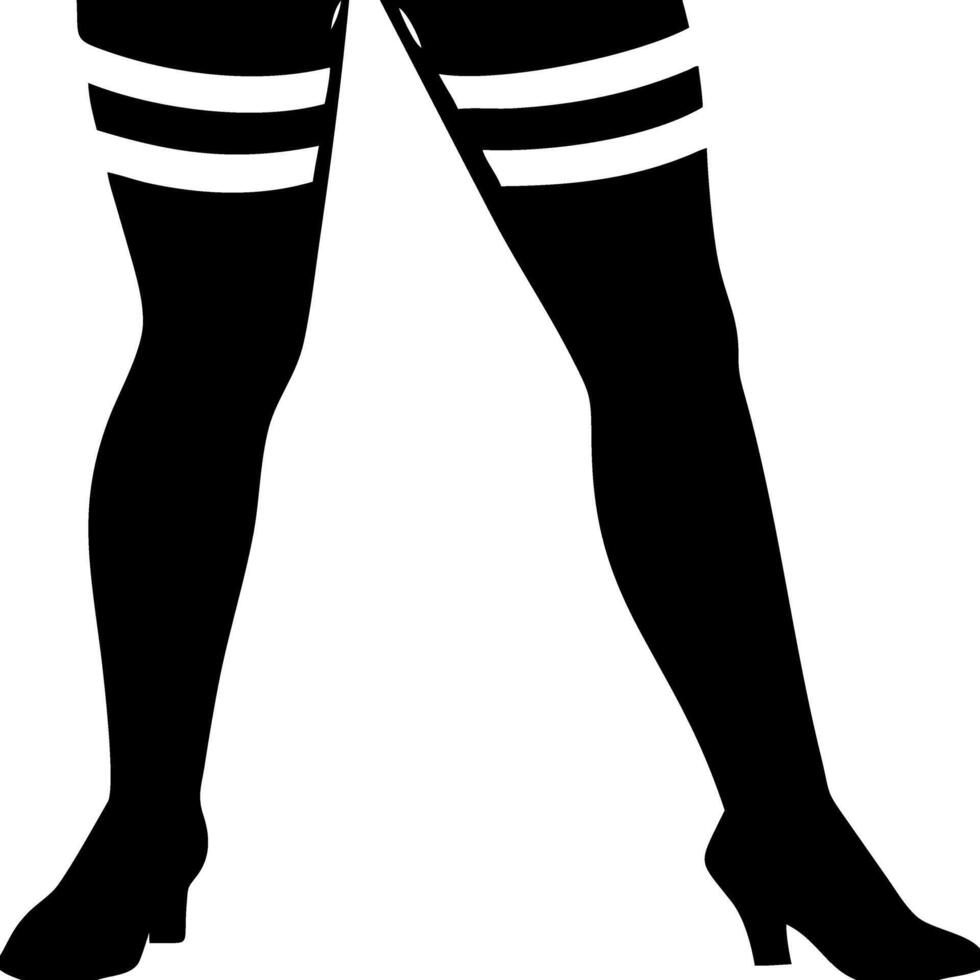 Elegant Female Legs in Stylish High Heels Silhouette for Fashion Design vector